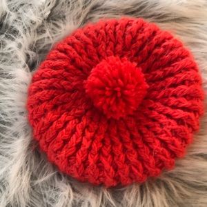 Orange cashmere Beret